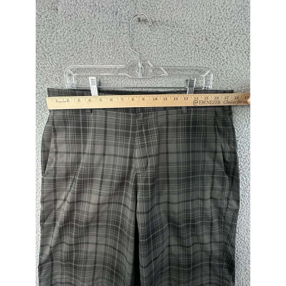 Nike Golf Dri Fit Shorts Mens 34 Gray Black Plaid 12